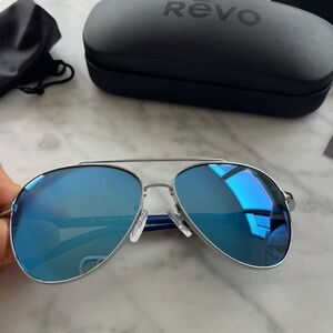 Revo ARTHUR Gunmetal Silver Polarized Blue Lens Sunglasses 1109 03 58mm
